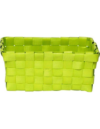 panier pm pp tresses 15x9x7 cm - vert anis