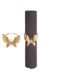 rond serv papillon dore x2