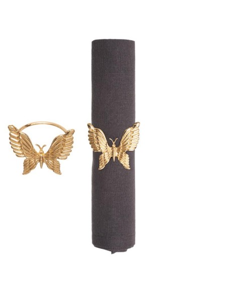 rond serv papillon dore x2