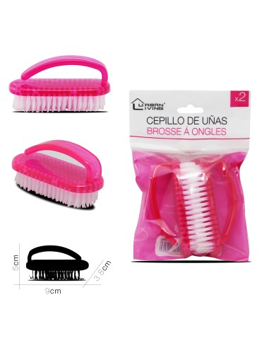 15626 - brosse é ongles x2       9 x 3.8 x  h 5 cm