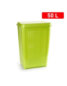 1140039-coffre a linge vert-jaune