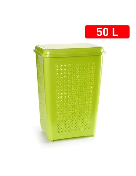 1140039-coffre a linge vert-jaune
