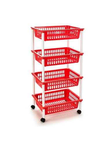 1159507 -chariot-panier 4 etages rouge