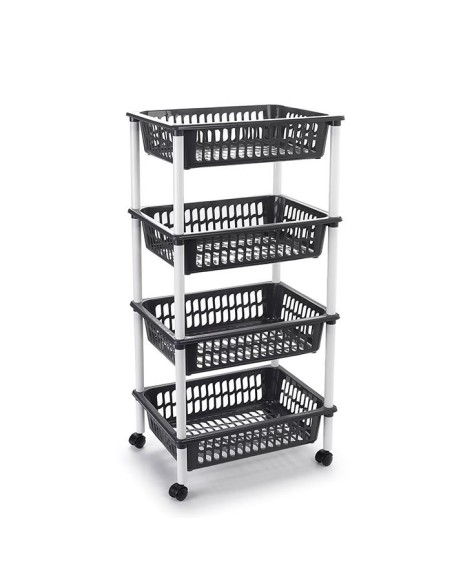 1159522 - chariot-panier 4 étages gris foncé