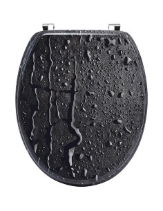 4109499 - abattant wc mdf 18 pouces attaches acier inoxydable 4 faces imprimees