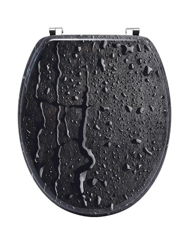 4109499 - abattant wc mdf 18 pouces attaches acier inoxydable 4 faces imprimees