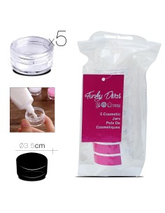 15633 - pot pour cosmétiques x5 diam 3.5cm