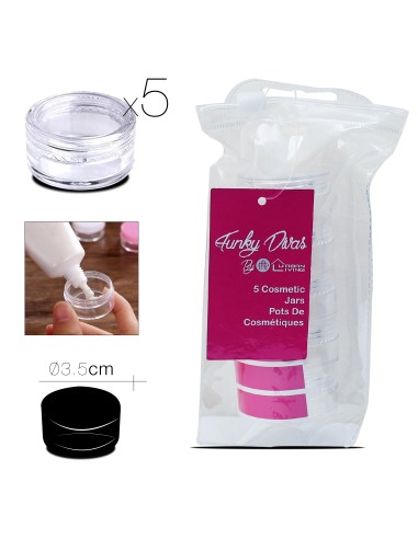 15633 - pot pour cosmétiques x5 diam 3.5cm