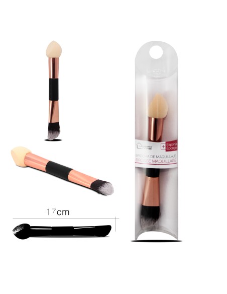 15641 - brosse maquillage + éponge 17 cm