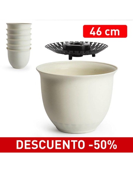 1234154-pot apolo rond 46 cm ivoire