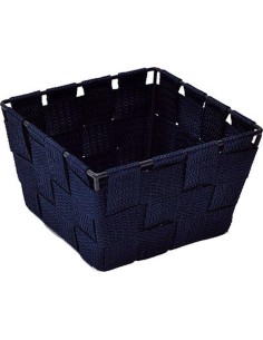 panier polyester 14x14x9 cm - bleu marine
