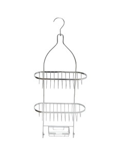 9184102 - serviteur metal 2 paniers/porte savon - chrome