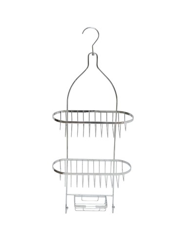 9184102 - serviteur metal 2 paniers/porte savon - chrome