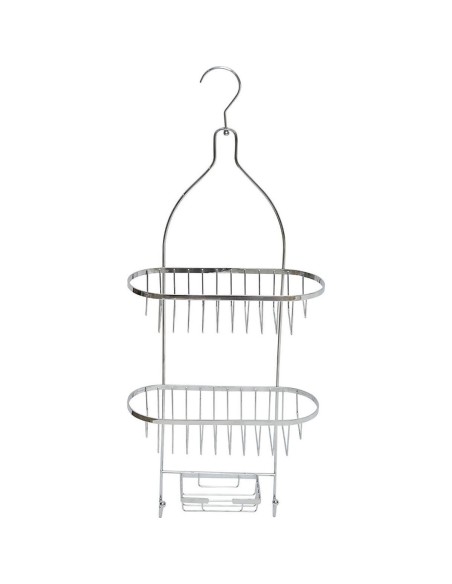 9184102 - serviteur metal 2 paniers/porte savon - chrome