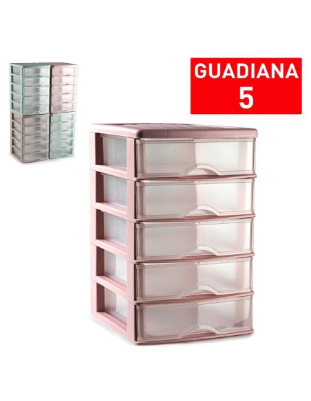 112671a-bloc de rangement guadiana 5 tiroirs surt vrm