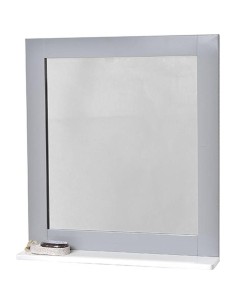 9905208-miroir mdf avec etagere - blanc/gris