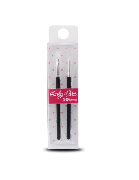 pinceaux a maquillage x2 14x14.5cm