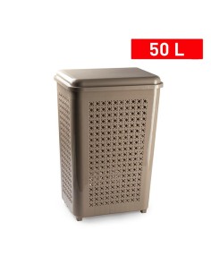 11400m5 - coffre a linge marron rattan