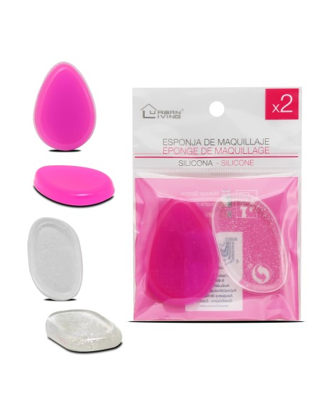 eponge a maquiller silicone x2