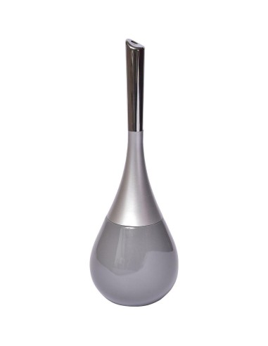 brosse wc gres forme goutte d'eau - gris