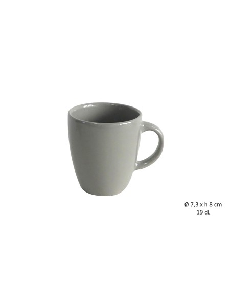 gresmu005 - mug bombe gris clair pm 19cl- gres
