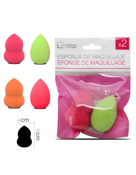 eponge a maquillage x2  6 x 4 cm