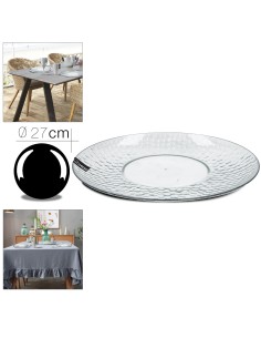 12145 - assiette plastique maia diam 27 x 3.5 cm