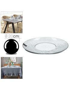 12144 - assiette plastique maia diam 20 x 2 cm