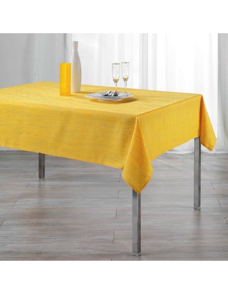 1722230-nappe rectangle 140 x 300 cm polyester applique filiane miel