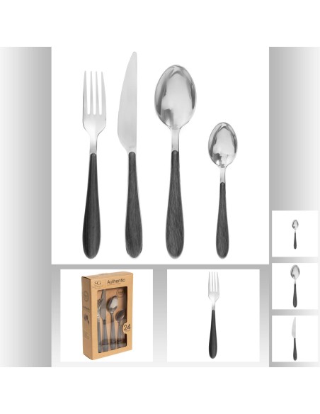 160770b-menagere 24p authentic bois fo