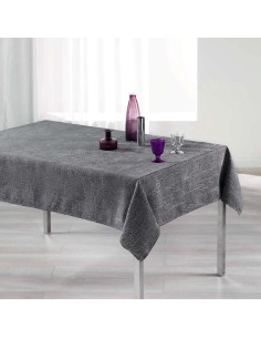 1722188-nappe rectangle 140 x 300 cm jacquard alisson anthracite