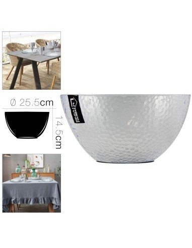 12143 - saladier plastique maia diam 25.5 x 14.5 cm