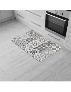 tapis rectangle 45 x 75 cm mousse imprimee salou naturel