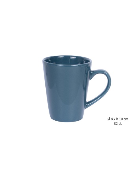 gresmu038 - mug conique bleu canard 32cl-gres