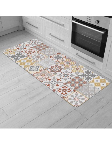 tapis rectangle 45 x 120 cm mousse imprimee salou orange
