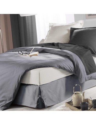 cache sommier nouettes 90 x 190 cm panama polycoton sommina gris