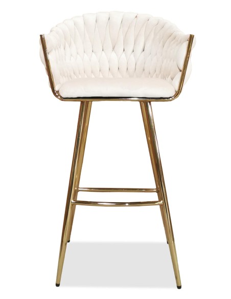 tabouret de bar forano gris pieds noir gs026-40