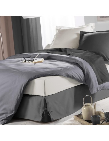 1642819 - cache sommier nouettes 140 x 190 cm panama polycoton sommina anthracit