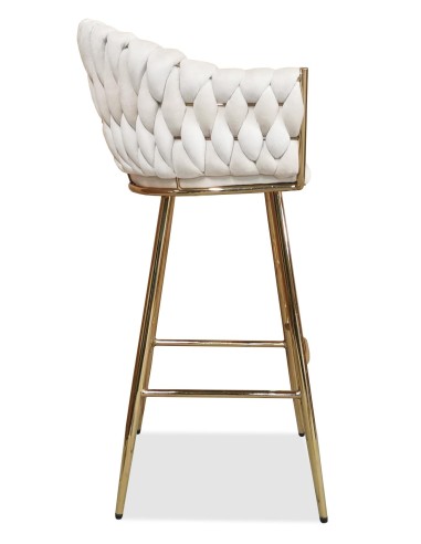 tabouret de bar forano bleu pieds noir gs026-49