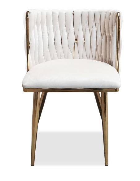 chaise pienza beige pieds dore gs026-03