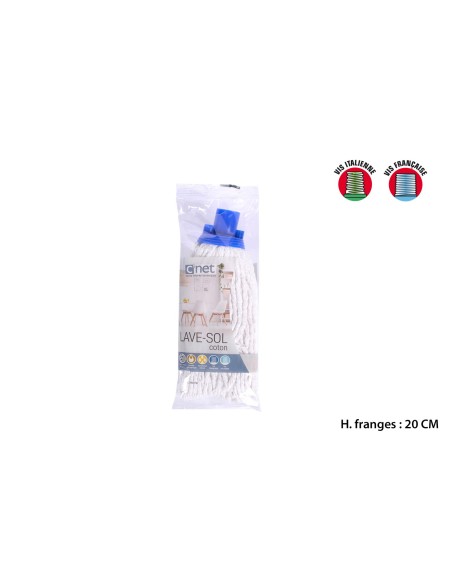 lave sol coton franges 20cm vf+vi