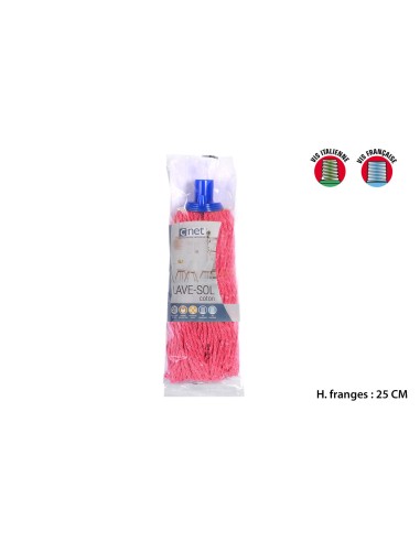 lave sol coton franges 25cm vf+vi