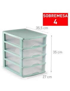 11168t2 - bloc de rangement bureau 4 tiroirs verde 441 f18 jar