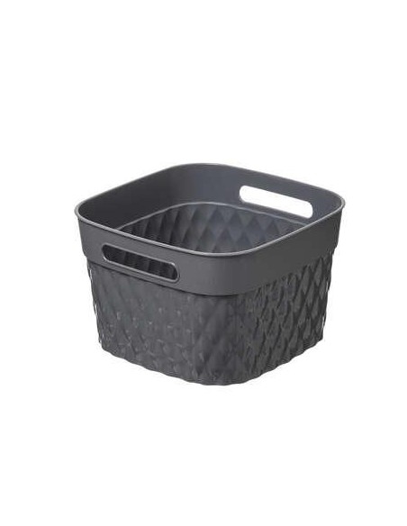 174575h - panier carre 20x13 gris disco