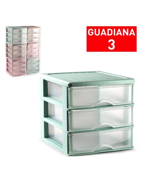 112471a-bloc de rangement guadiana 3 tiroirs surt vrm