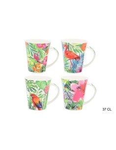 mugtro002-mug evase tropique 37cl porcelaine