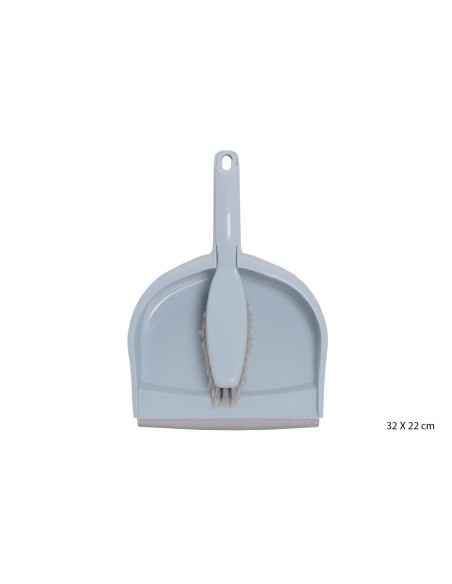 pelle+balayette caoutchouc  bleu