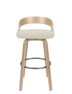 tabouret fouquet noir + bois foncé avec pieds noir mat