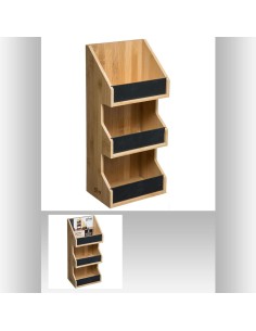 169198 - orga 3 comp blackbamboo L. 18 x P. 12,5 x H. 40,5 cm