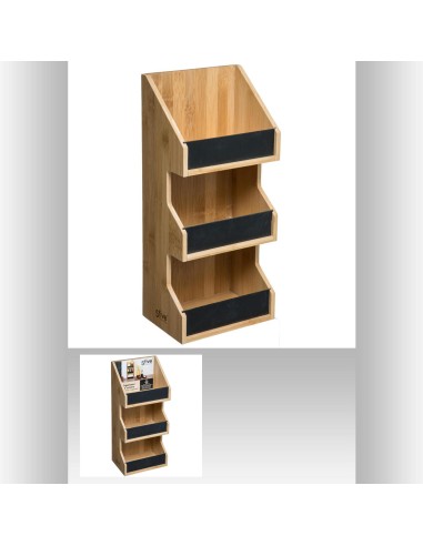 169198 - orga 3 comp blackbamboo L. 18 x P. 12,5 x H. 40,5 cm